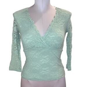 Trixxi Mint Green Lace Blouse